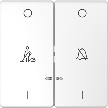 Enjoliveur pour commande double voyant et picto hotel D-Life MTN3429-6035 blanc lotus 