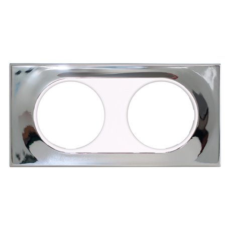 Plaque de finition Mirroir 2 postes