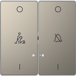 Enjoliveur pour commande double voyant et picto hotel D-Life MTN3429-6050 nickel 