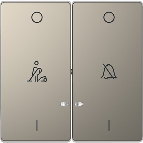 Enjoliveur pour commande double voyant et picto hotel D-Life MTN3429-6050 nickel Enjoliveur pour commande double voyant et picto hotel D-Life MTN3429-6050 nickel