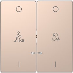 Enjoliveur pour commande double voyant et picto hotel D-Life MTN3429-6051 champagne 