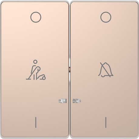 Enjoliveur pour commande double voyant et picto hotel D-Life MTN3429-6051 champagne 