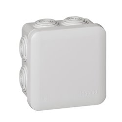 Boite de derivation carree Plexo 80x80x45mm gris 092012