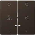Enjoliveur pour commande double voyant et picto hotel D-Life MTN3429-6052 mocca 