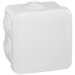 Boite de derivation carree Plexo 80x80x45mm blanc 092013