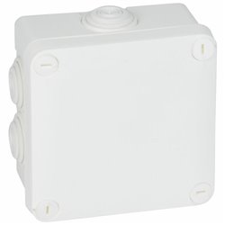 Boite de derivation carree Plexo 105x105x55mm blanc 092023