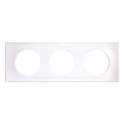 Plaque de finition Classic White 3 postes