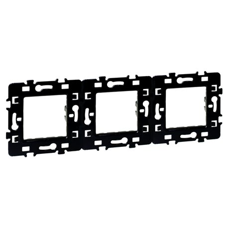 Lot de 5 plaques de support Métal 3 postes
