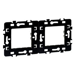 Lot de 5 plaques de support Métal 2 postes