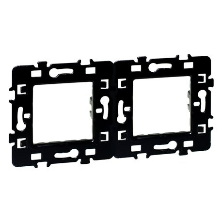 Lot de 5 plaques de support Métal 2 postes