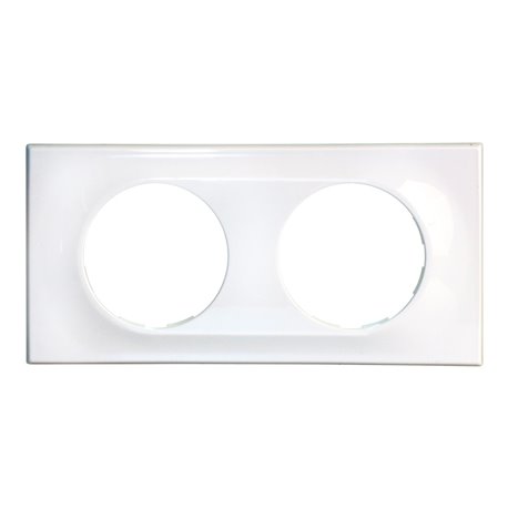 Plaque de finition Classic White 2 postes