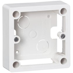 Cadre saillie 1 poste pour socle et sortie de cables 100x100x36mm 055849
