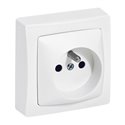 Prise de courant 2P+T a bornes automatiques Appareillage saillie complet blanc 086027