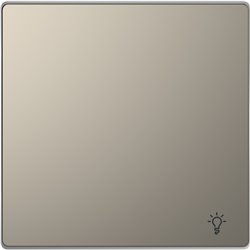 Enjoliveur pour commande simple avec picto lampe D-Life MTN3302-6050 nickel 