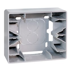 Cadre saillie 1 poste type B Silver
