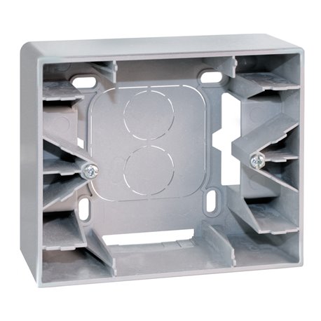 Cadre saillie 1 poste type A Silver