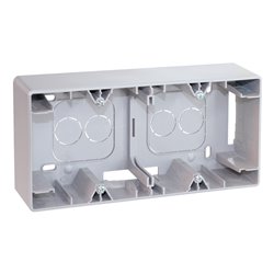Cadre saillie 2 postes type B Silver