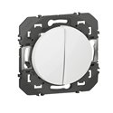 Double interrupteur dooxie 10AX 250V finition blanc600002