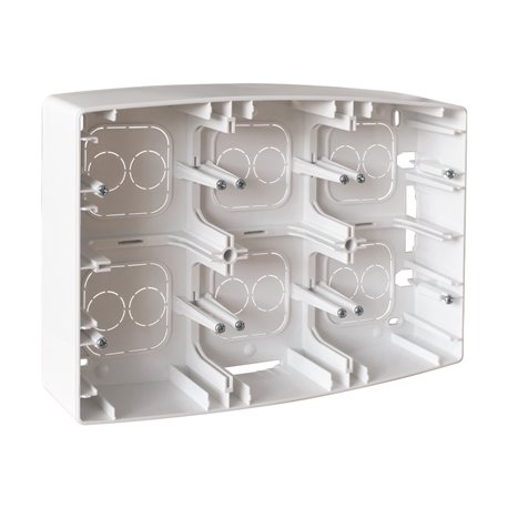 Cadre saillie 2x3 postes pour modèle Esprit Blanc