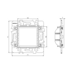 Lot de 5 Adaptateurs module 45x45 pour modèle Esprit