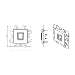 Lot de 10 Cadres supports Pour noyaux RJ45 Blanc