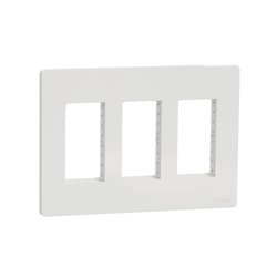 Support + plaque pour boîte concentration Unica NU023418 Blanc 3 colonnes de 4 modules