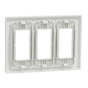 Support + plaque pour boîte concentration Unica NU023418 Blanc 3 colonnes de 4 modules