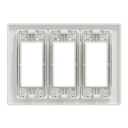 Support + plaque pour boîte concentration Unica NU023418 Blanc 3 colonnes de 4 modules
