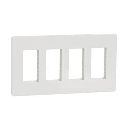 Support + plaque pour boîte concentration Unica NU024418 Blanc 4 colonnes de 4 modules