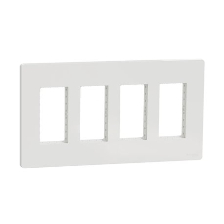 Support + plaque pour boîte concentration Unica NU024418 Blanc 4 colonnes de 4 modules Support + plaque pour boîte concentration Unica NU024418 Blanc 4 colonnes de 4 modules