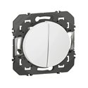 Poussoir double dooxie 6A 250V finition blanc600008
