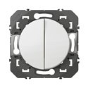 Poussoir double dooxie 6A 250V finition blanc600008