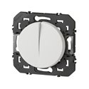 Poussoir double dooxie 6A 250V finition blanc600008