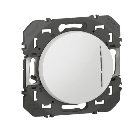 Poussoir simple avec voyant lumineux dooxie 6A 250V finition blanc600016