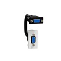 Prise VGA (HD15 female) préconnectorisée Unica NU343218 Blanc 1 module mécanisme seul