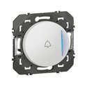 Poussoir simple voyant lumineux marquage sonnette dooxie 6A 250V finition blanc600018