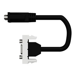 Prise VGA (HD15 female) préconnectorisée Unica NU343218 Blanc 1 module mécanisme seul