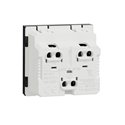 Prise standard US 15A 2P+T Unica NU302854 anthracite 2 modules mécansime seul