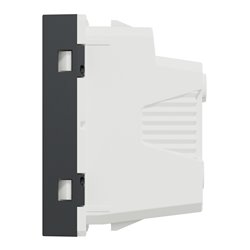 Prise standard US 15A 2P+T Unica NU302854 anthracite 2 modules mécansime seul