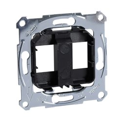 Prise support double RJ45 compatible conn keystone D-Life MTN4566-0003 Noir mécanisme seul