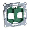 Prise support double RJ45 compatible conn keystone D-Life MTN4566-0004 Vert mécanisme seul