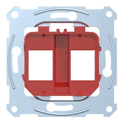 Prise support double RJ45 compatible conn keystone D-Life MTN4566-0006 Rouge mécanisme seul