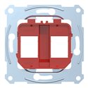 Prise support double RJ45 compatible conn keystone D-Life MTN4566-0006 Rouge mécanisme seul