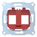 Prise support double RJ45 compatible conn keystone D-Life MTN4566-0006 Rouge mécanisme seul
