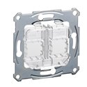 Prise support double RJ45 compatible conn keystone D-Life MTN4566-0080 Transparent mécanisme seul
