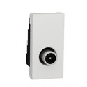 Prise télévision TV mâle individuel Unica NU346118 Blanc 1 module mécanisme seul