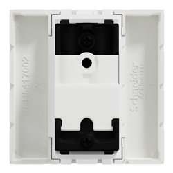 Prise télévision TV mâle individuel Unica NU346218 Blanc 2 modules mécanisme seul