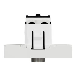 Prise télévision TV mâle individuel Unica NU346218 Blanc 2 modules mécanisme seul