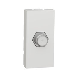 Prise télévision TV type F Unica NU346818 Blanc 1 module mécanisme seul