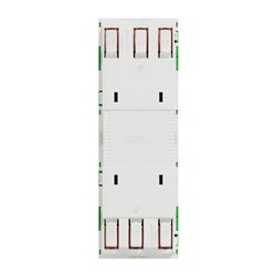 Prise triple 2P+T FR 45° Unica NU307906 Vert mécanisme seul